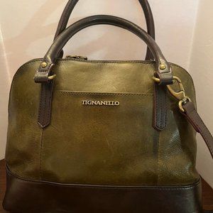 Tignanello Glazed Hunter Bleecker Street Purse